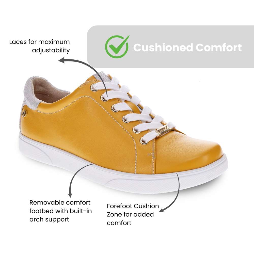 Limoges Lace-Up Casual Sneaker - Mustard French