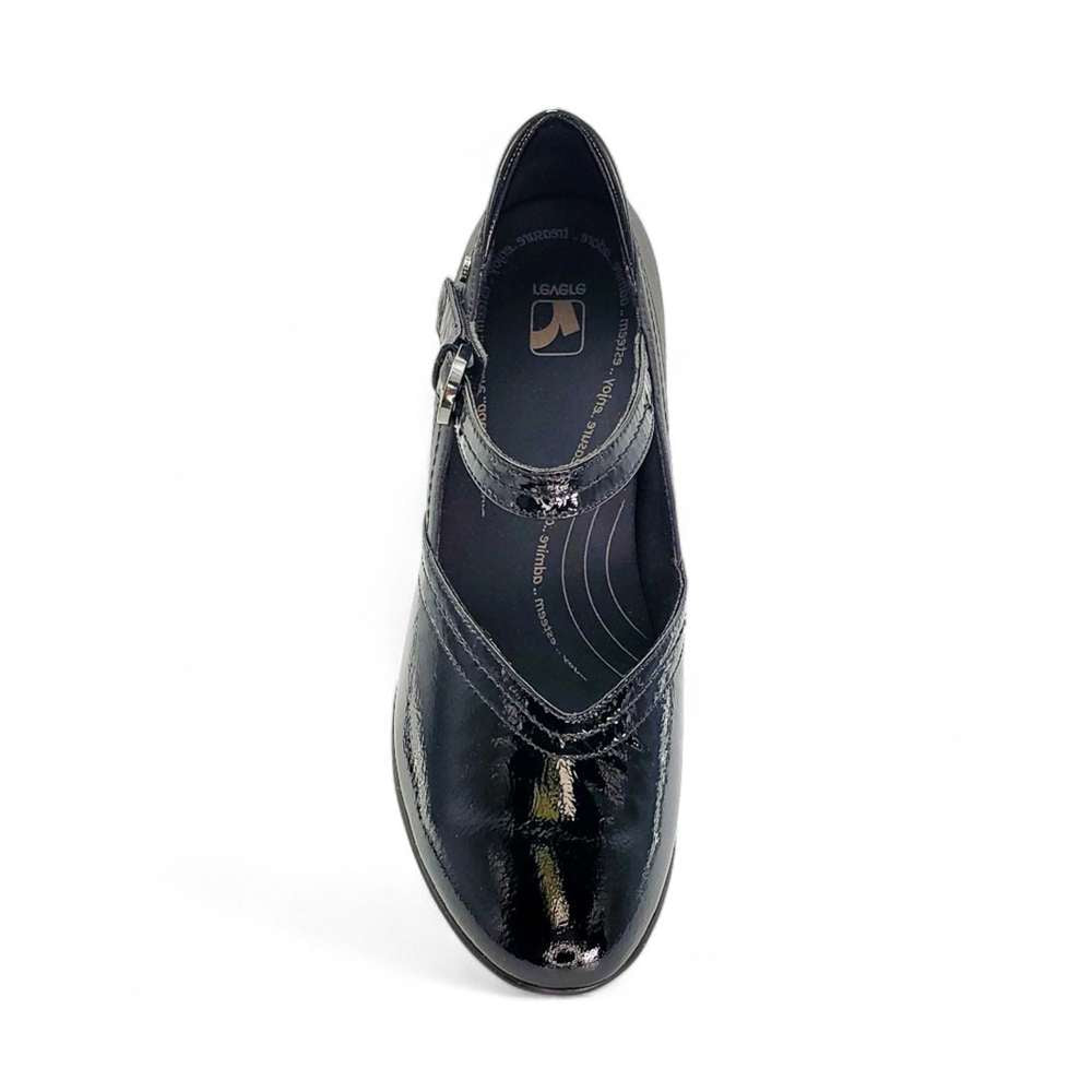 Narita Mary Jane Flats - Black Patent