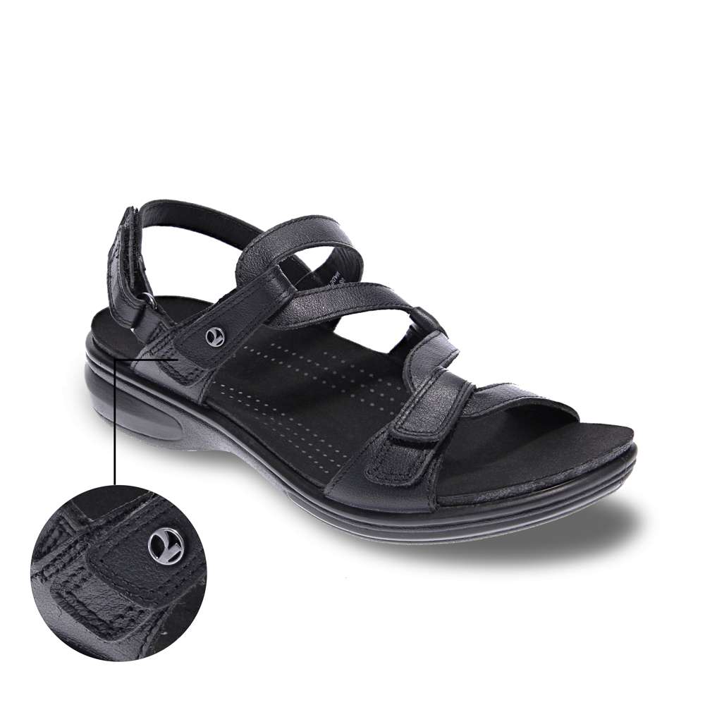 Emerald Adjustable Sandal - Black