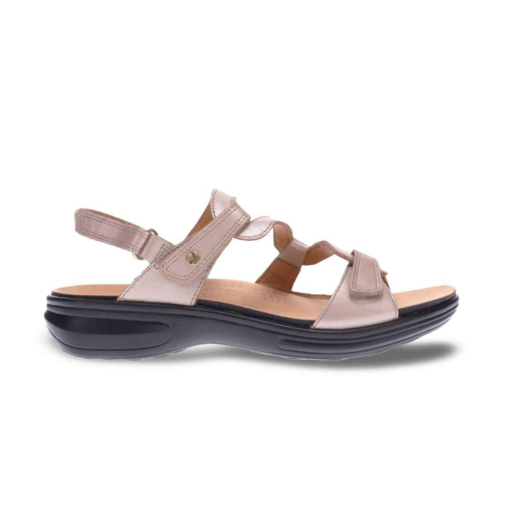 Miami Adjustable Sandal - Champagne Angle