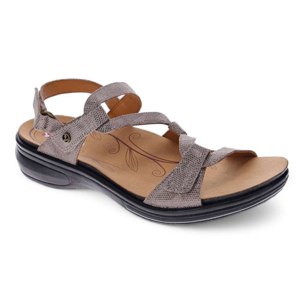 Emerald Adjustable Sandal - Champagne Angle