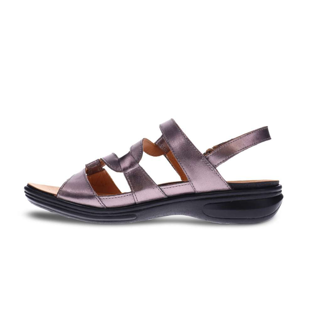 Emerald Adjustable Sandal - Gunmetal
