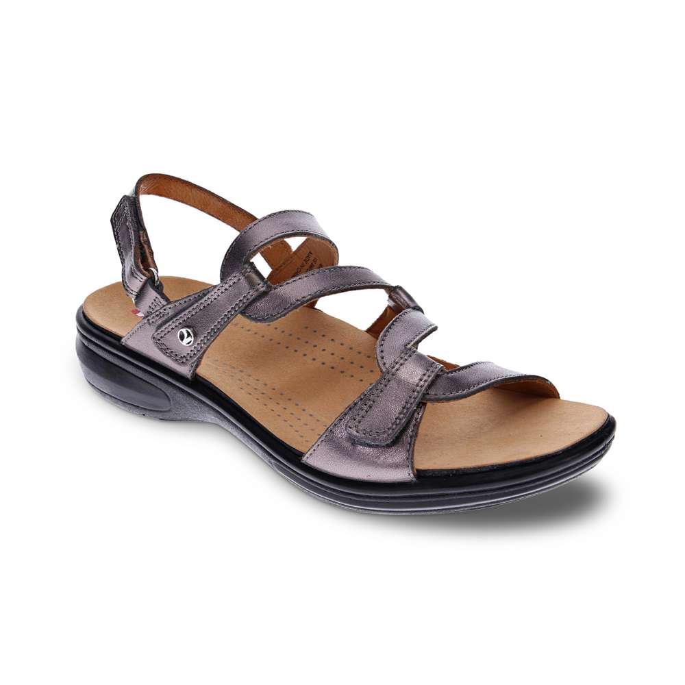Emerald Adjustable Sandal - Gunmetal