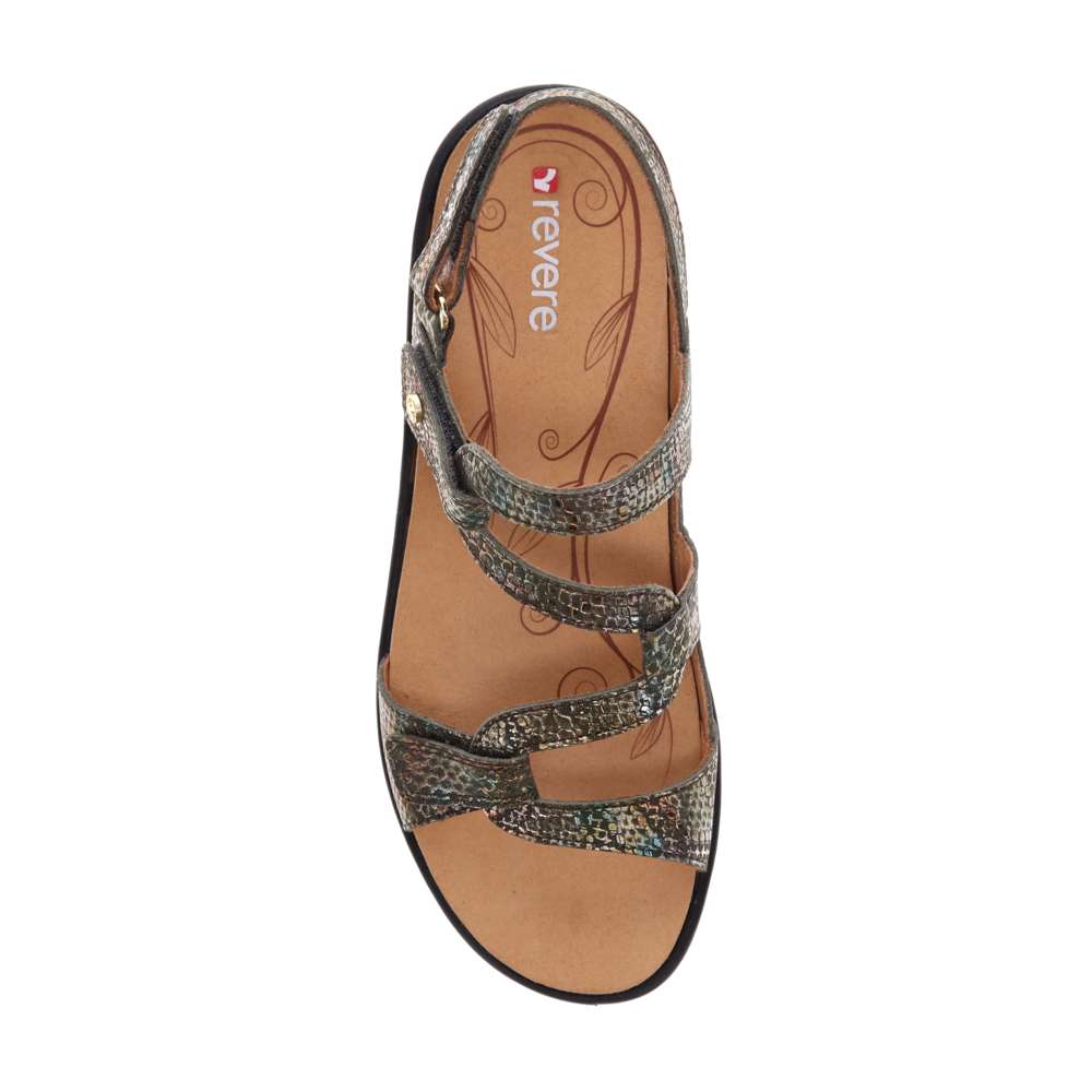 Emerald Adjustable Sandal - Peacock Python