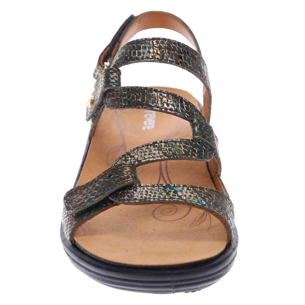 Emerald Adjustable Sandal - Peacock Python