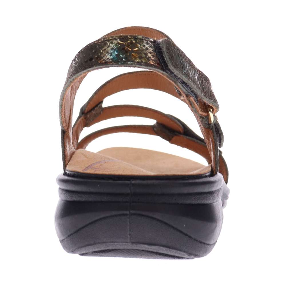 Emerald Adjustable Sandal - Peacock Python