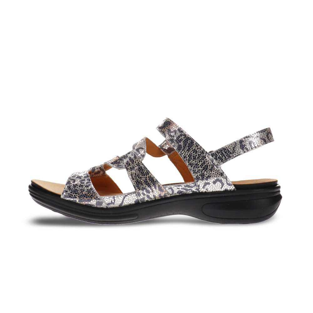 Emerald Adjustable Sandal - Silver Safari