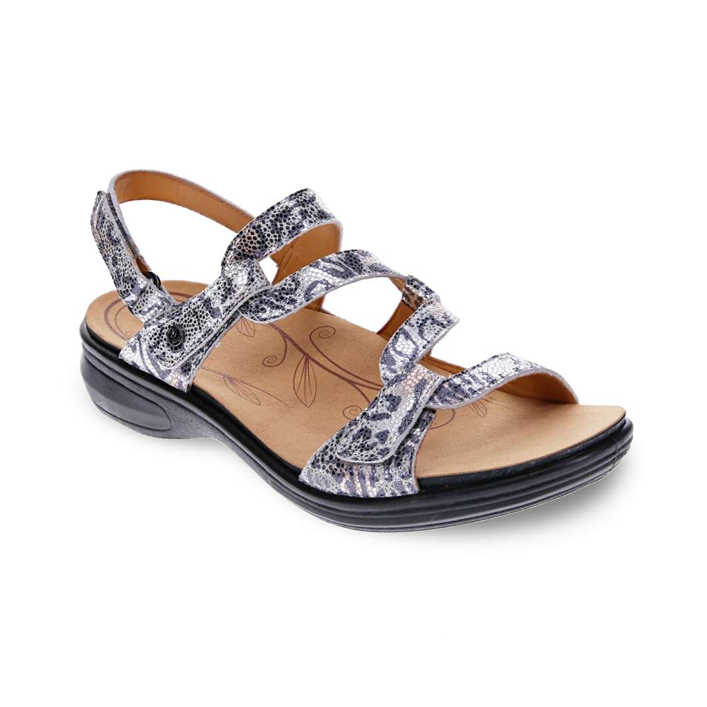 Emerald Adjustable Sandal - Silver Safari