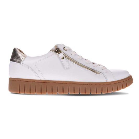 Luna Zip Casual Sneaker - White/Tan