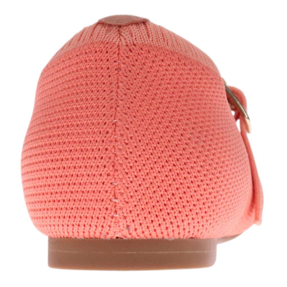 Violet Mary-Jane Flats - Coral
