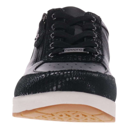 Boston Zip Sneaker - Black/Black Lizard Perf