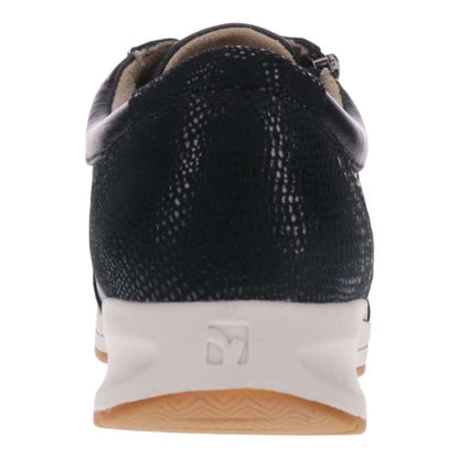 Boston Zip Sneaker - Black/Black Lizard Perf