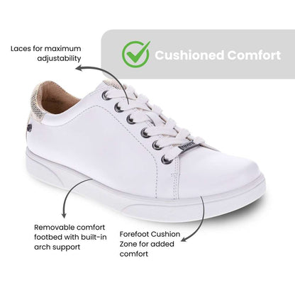 Limoges Lace-Up Casual Sneaker - Coconut/Metallic Interest