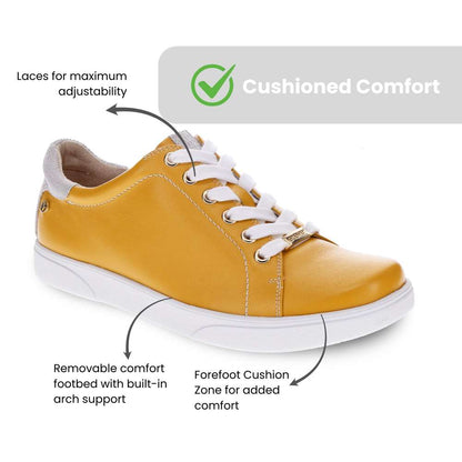 Limoges Lace-Up Casual Sneaker - Mustard French