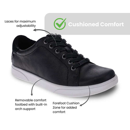 Limoges Lace-Up Casual Sneaker - Onyx/Black Lizard