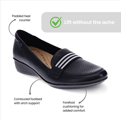Monte Carlo Wedged Loafer - Black