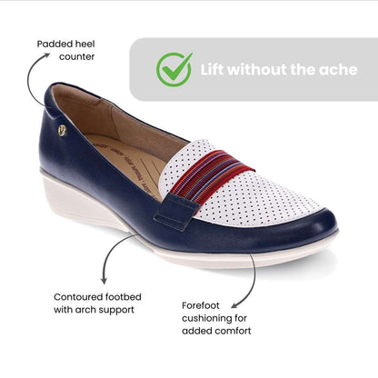 Monte Carlo Wedged Loafer - Blue French