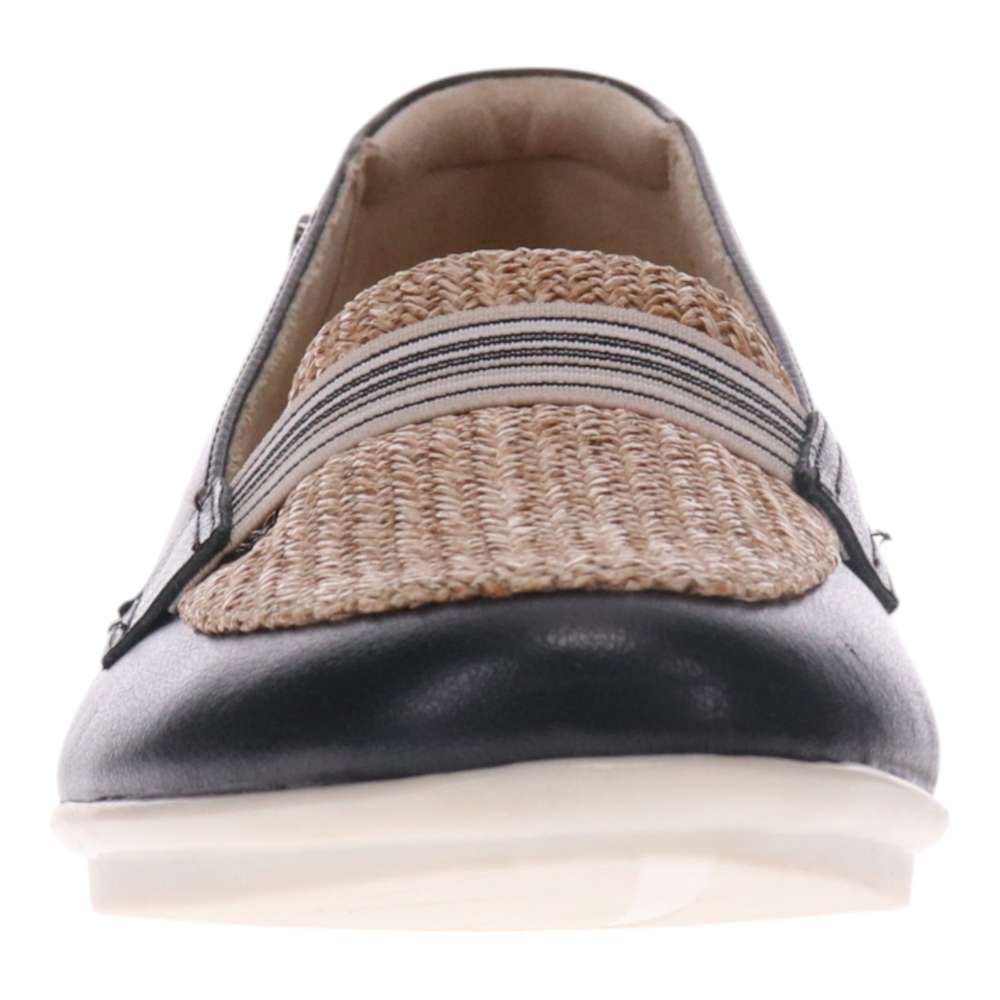 Monte Carlo Wedge Loafer - Black/Raffia