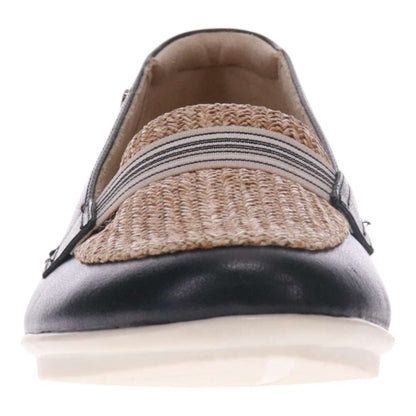 Monte Carlo Wedge Loafer - Black/Raffia