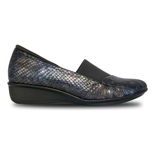 Naples Wedged Loafer - Slate Interest