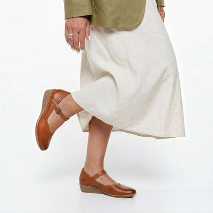 Narita Mary-Jane Flats - Cognac