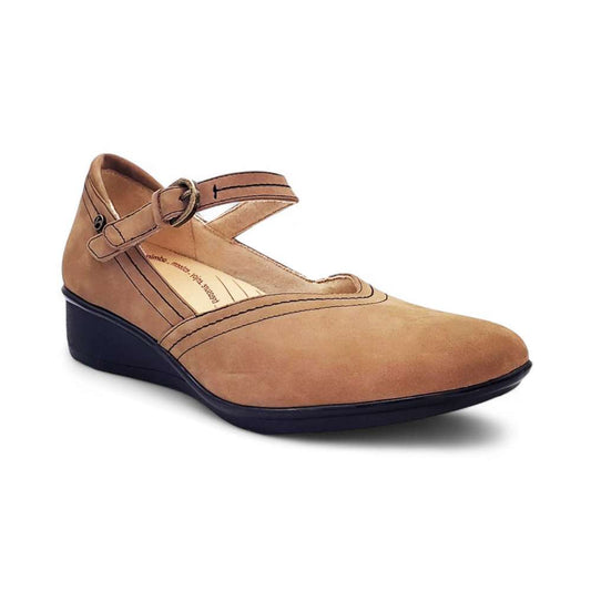 Narita Mary Jane Flats - Toffee Nubuck