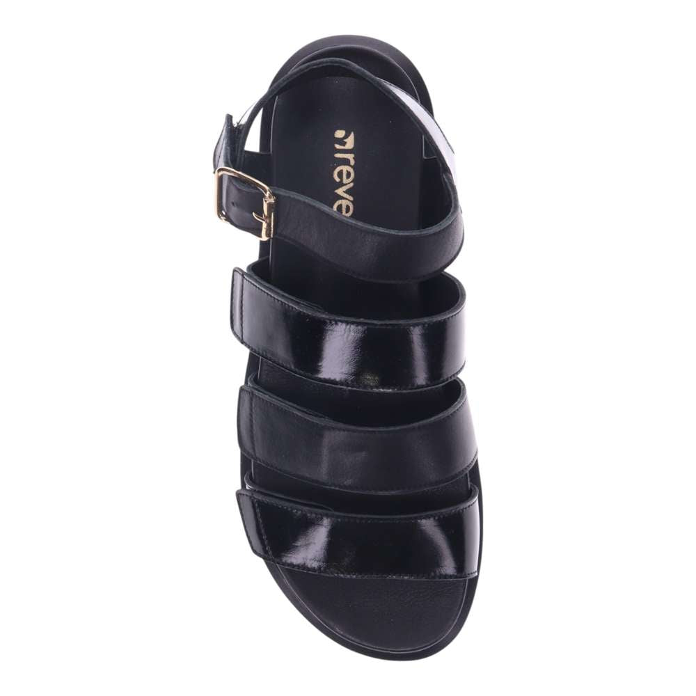 Costa Rica Sandal - Black Sheen