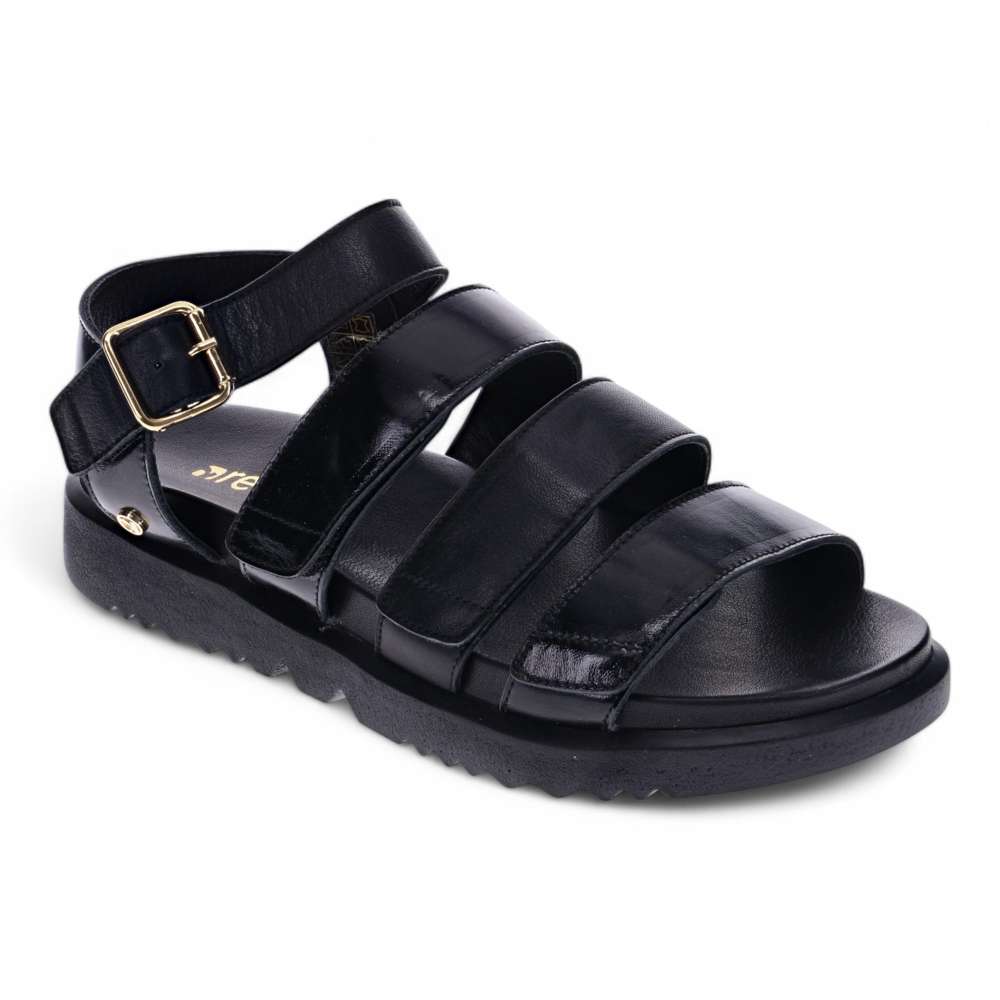 Costa Rica Sandal - Black Sheen