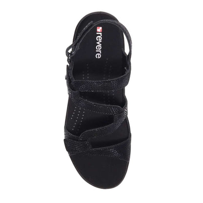 Emerald Adjustable Sandal - Black Lizard
