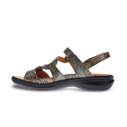 Emerald Adjustable Sandal - Peacock Python