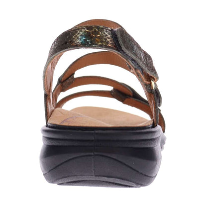 Emerald Adjustable Sandal - Peacock Python