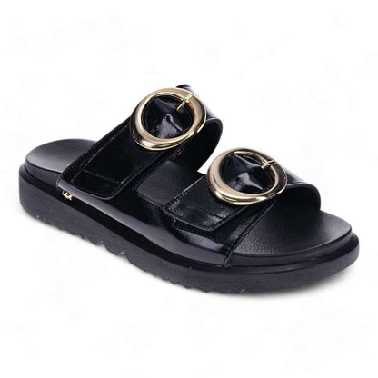 Mermaid Sandal - Black Sheen