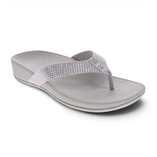Allora Toe Post Sandal - Silver Rhinestone