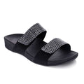 Avoca Slide - Black Rhinestone