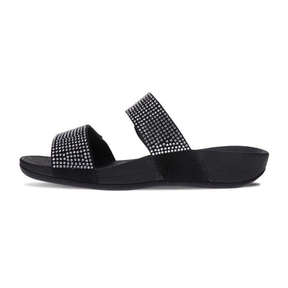 Avoca Slide - Black Rhinestone