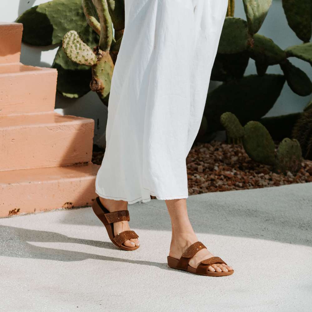 Avoca Slide - Bronze Rhines Stone