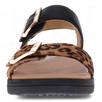 Bettina Slingback Sandal - Black Leopard
