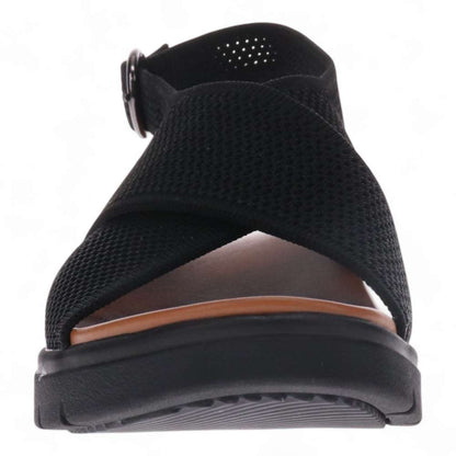 Celia Wedge Sandal - Black/Black