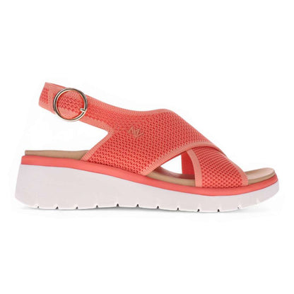 Celia Wedge Sandal - Coral