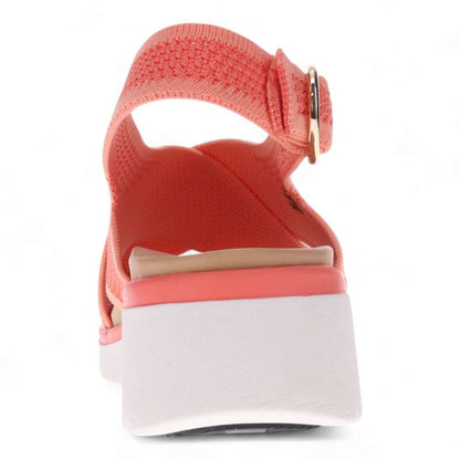Celia Wedge Sandal - Coral
