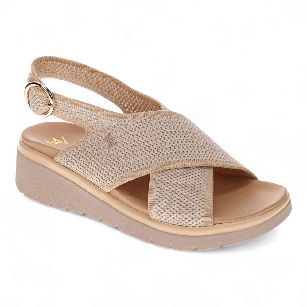 Celia Wedge Sandal - Beige