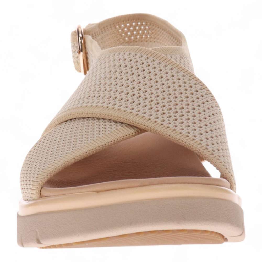 Celia Wedge Sandal - Beige