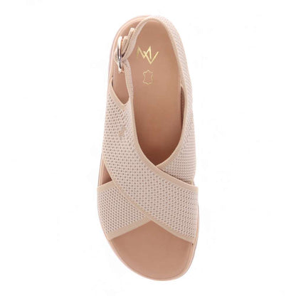 Celia Wedge Sandal - Beige