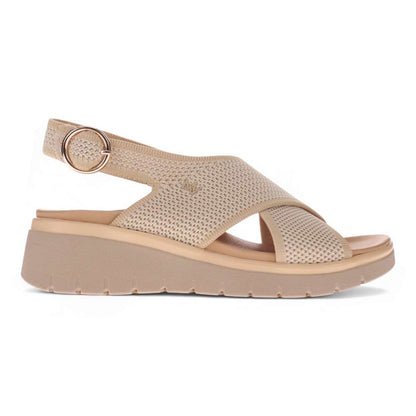 Celia Wedge Sandal - Beige