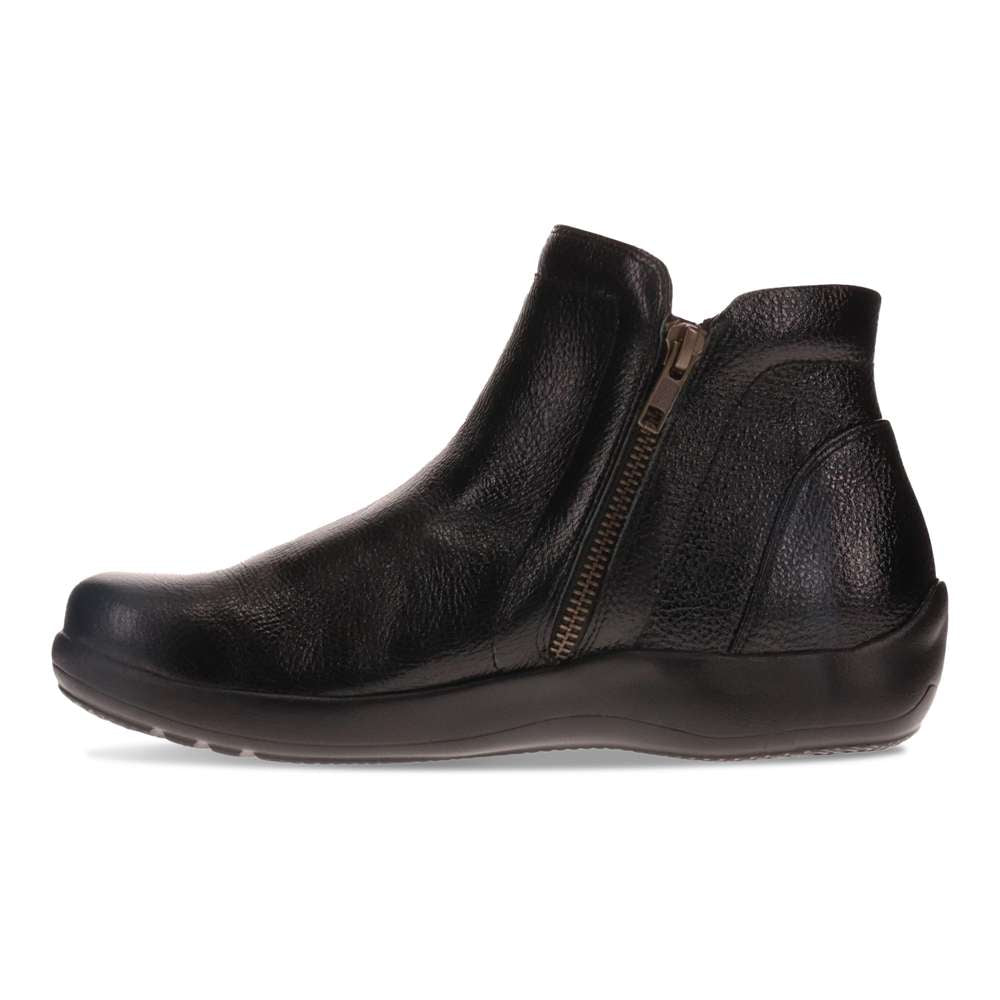 Charleston Zip Boot - Black Pebble