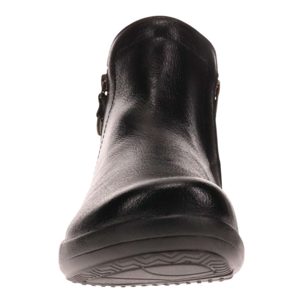 Charleston Zip Boot - Black Pebble