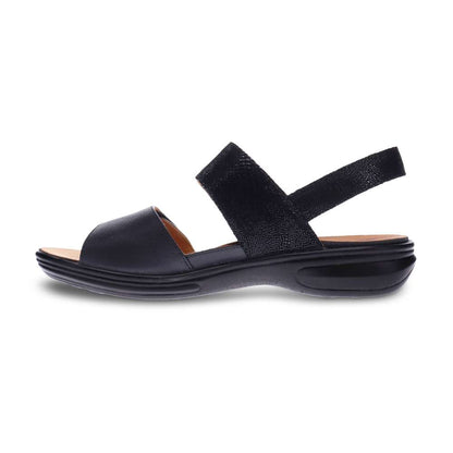 Como Adjustable Slingback Sandal - Black Lizard