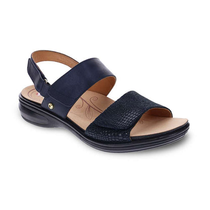 Como Adjustable Slingback Sandal - Sapphire/Navy Lizard
