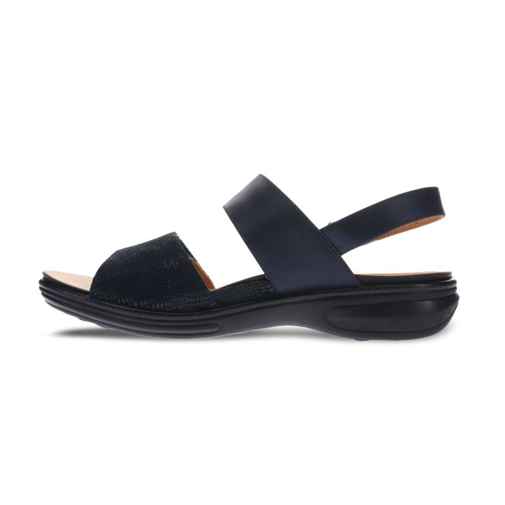 Como Adjustable Slingback Sandal - Sapphire/Navy Lizard