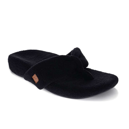 Cozy Toe Post Slipper - Black